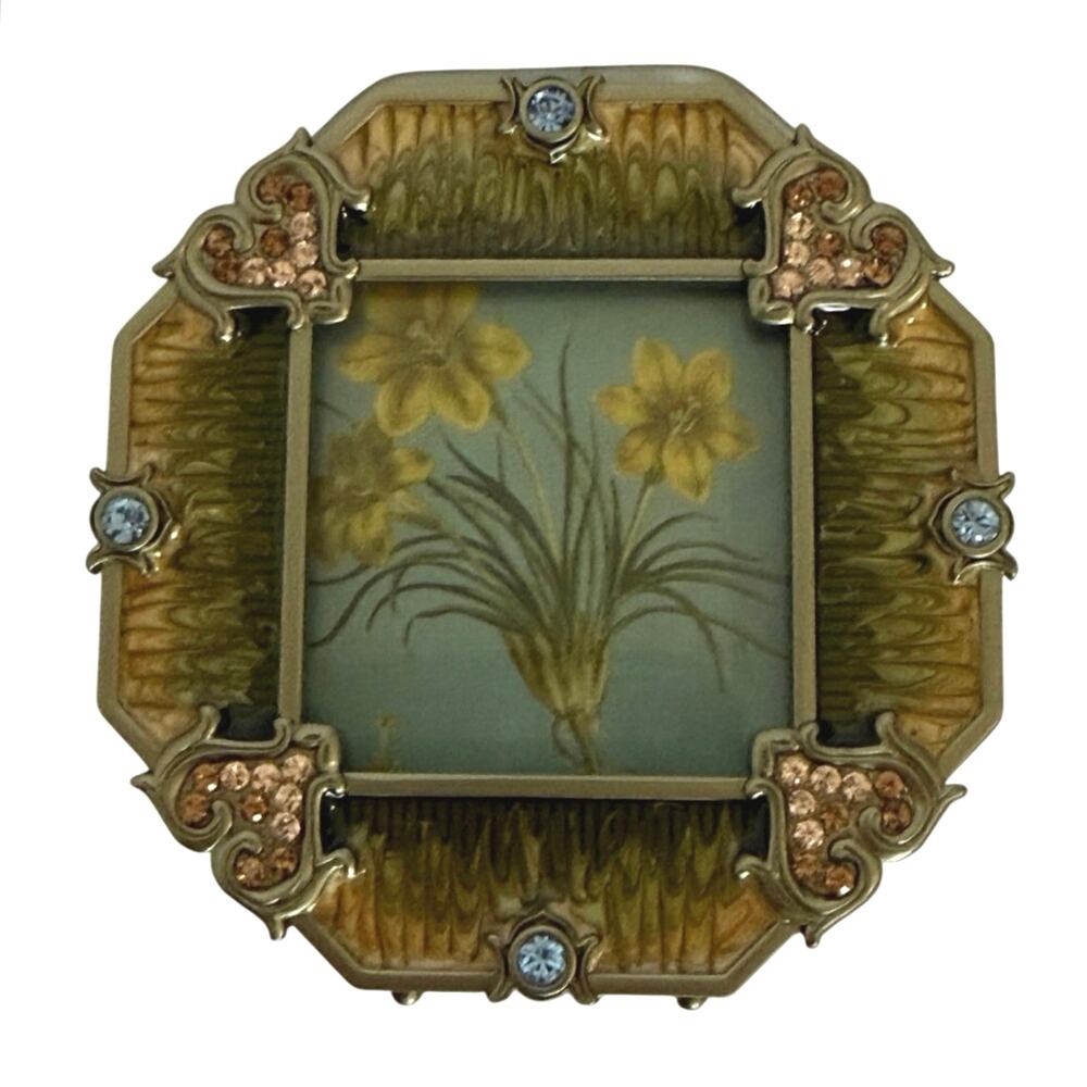 Jay Strongwater Octagonal Swarovski Picture Frame with box